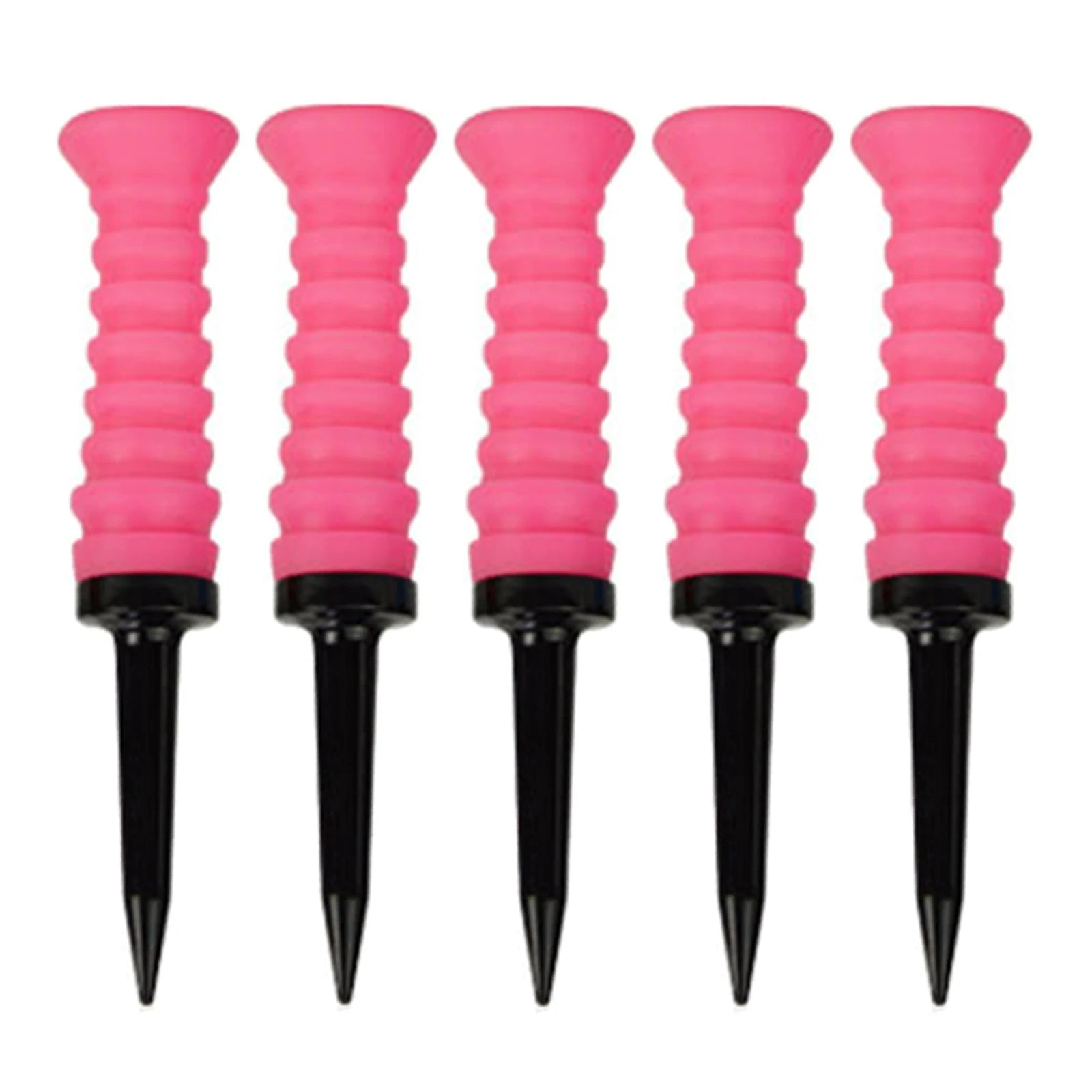 5Pcs Premium Elastic Golf Tees - 83mm/3.24" Rubber Ball Tee Holder - Durable & Flexible Golf Accessories