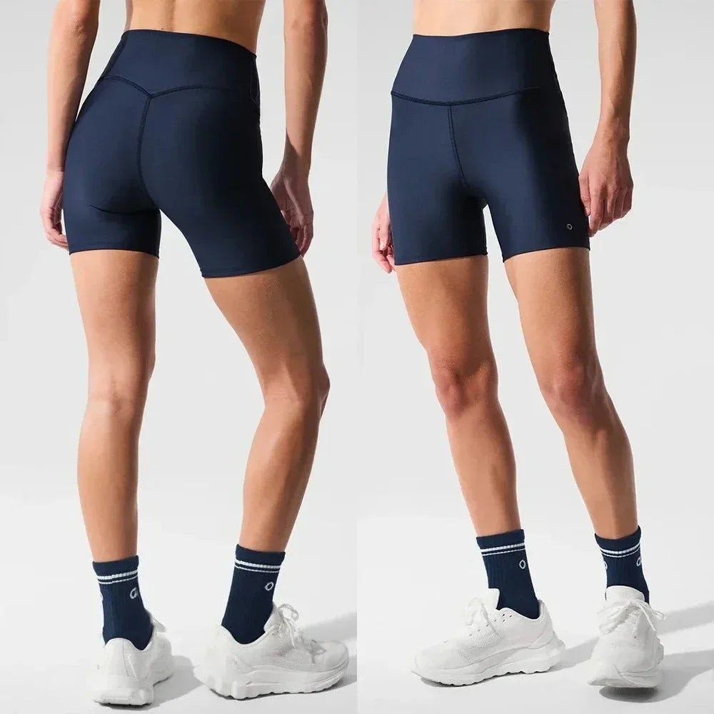 Women's Yoga Set Sport Bra 5" Air Lift Energy Shorts Hip Lift Slim Fit Shorts Leggings Running Cycling Slimming Sexy Top Gym Set