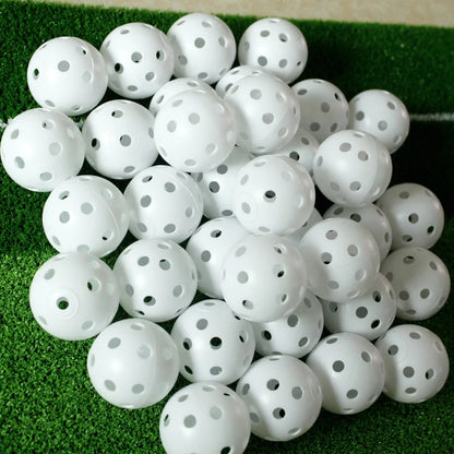 12Pcs Practice Golf Balls Hollow Plastic Golf Training Balls Colored Airflow Golf Balls Swing Practice Driving Range PE Toy Ball