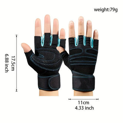Gym Gloves for Men Women Fitness Weight Lifting Wristband Gloves Body Building Training Sports Exercise Cycling Glove Shockproof