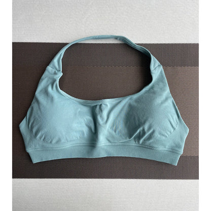 Sports Bra  Seamless Halter Neck Strap Bra Open Back Fitness Yoga Top Bras Support Women Workout Gym Crop Top