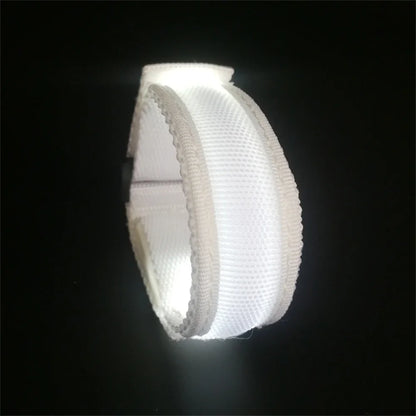 LED Reflective Bracelet Nylon Adjustable Armband Luminous Night Running Climbing Strap Outdoor Sports Safety Bright Band