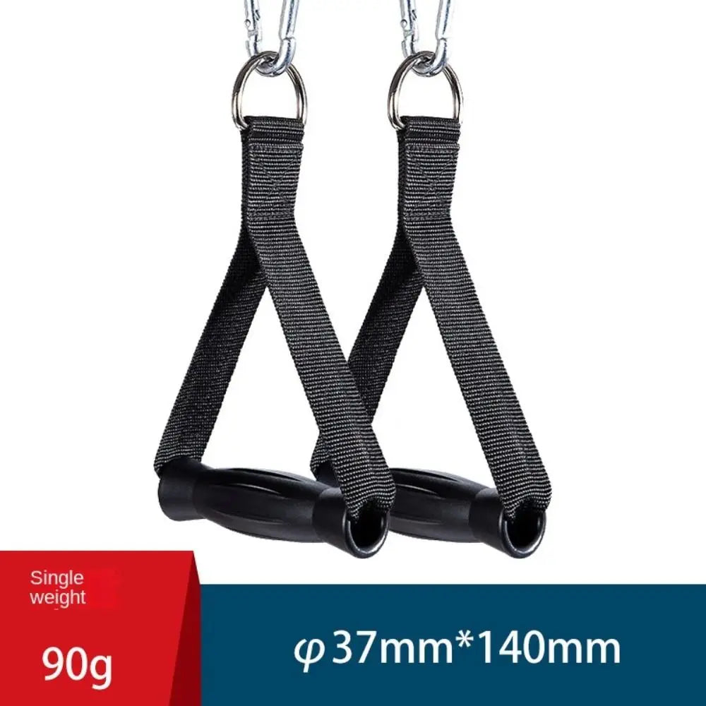 1 Pair of Multifunction Fitness Resistance Bands Handles Anti-slip Wear Resistant Nylon Webbing Grip Puller Handle TPR Strong