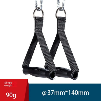 1 Pair of Multifunction Fitness Resistance Bands Handles Anti-slip Wear Resistant Nylon Webbing Grip Puller Handle TPR Strong