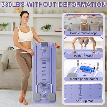 2025 Multifunctional Abdominal Board Resistance Bands Hand Grips Push Ups Stands abdominal Muscle Curling Home Fitness Equipment