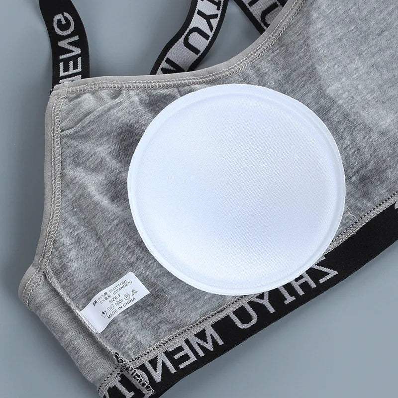 3pcs Puberty Girls Training Bras Kids Maiden Cotton Bra Underwear Teen Camisoles Tube Top Teenage Sport Bras Children's Lingerie