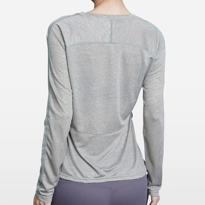 New Yoga Clothing Long-sleeved Female Quick-drying Sports T-shirt Professional Outdoor Training Running Netflix Fitness Clothing