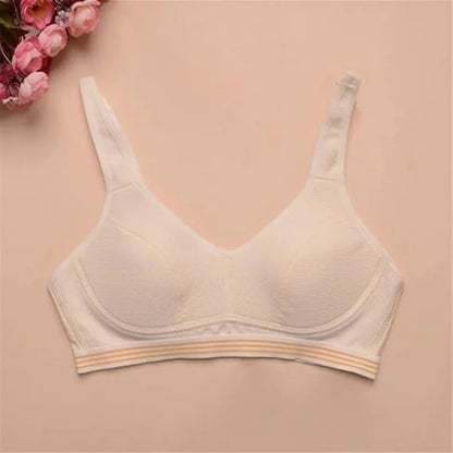 Teen Girls Sport Bras with Adjustable Strap Wire Free A Cup Training Bras for Big Girls 3 Pack