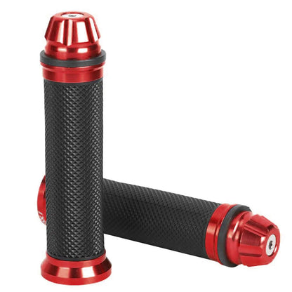 Handlebar Grips Motorcycle CNC Aluminum Rubber Handlebar Hand Grips for 7/8" Handle Bar Bike Bicycle Motorcycle Handlebar Grips