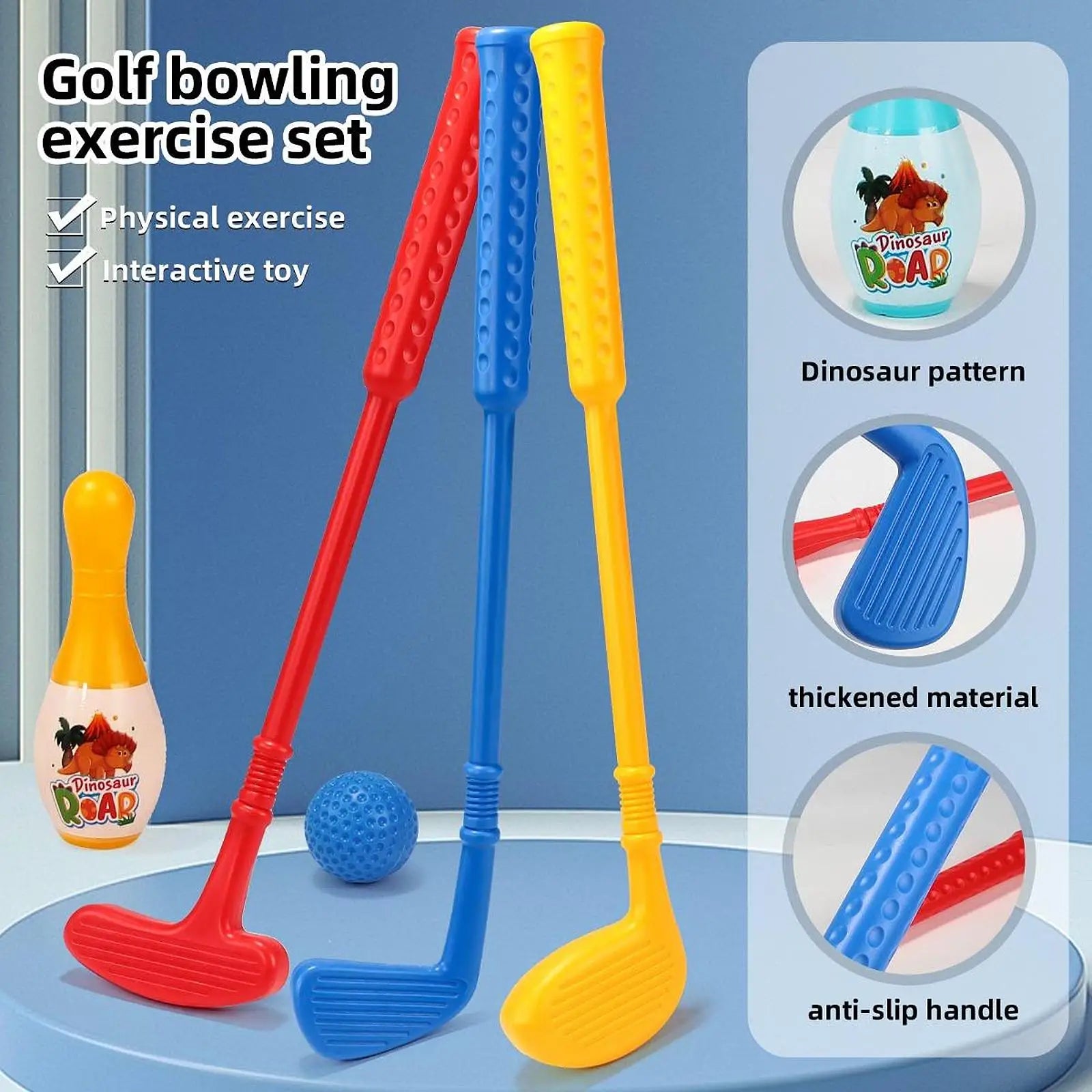 Toddlers Golf Set Retractable Club Kids Golf Club for Indoor Outdoor Garden