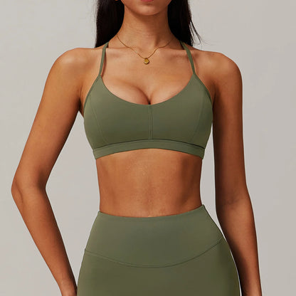 Yoga Clothing Running shockproof Underwear Workout Top Women Fitness Gym Bra Back Cross Push up Sports Bra XP20