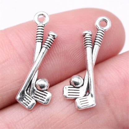 20pcs Sport Charms Golf Charms Golf Clubs Charms For Jewelry Making DIY Crafts Making Findings