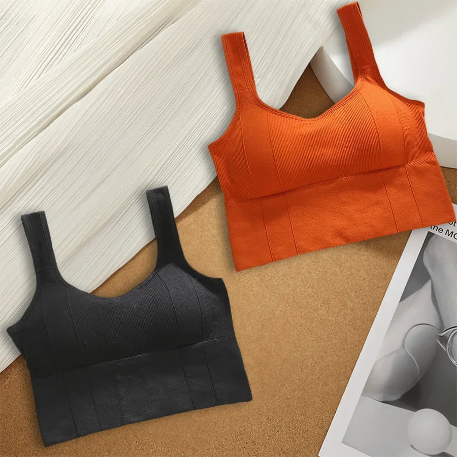 1/2/4Pcs Sports Bra Anti-Sweat Fitness Top Women Seamless Yoga Bra Shockproof Crop Top Push Up Sport Bra Gym Workout Top