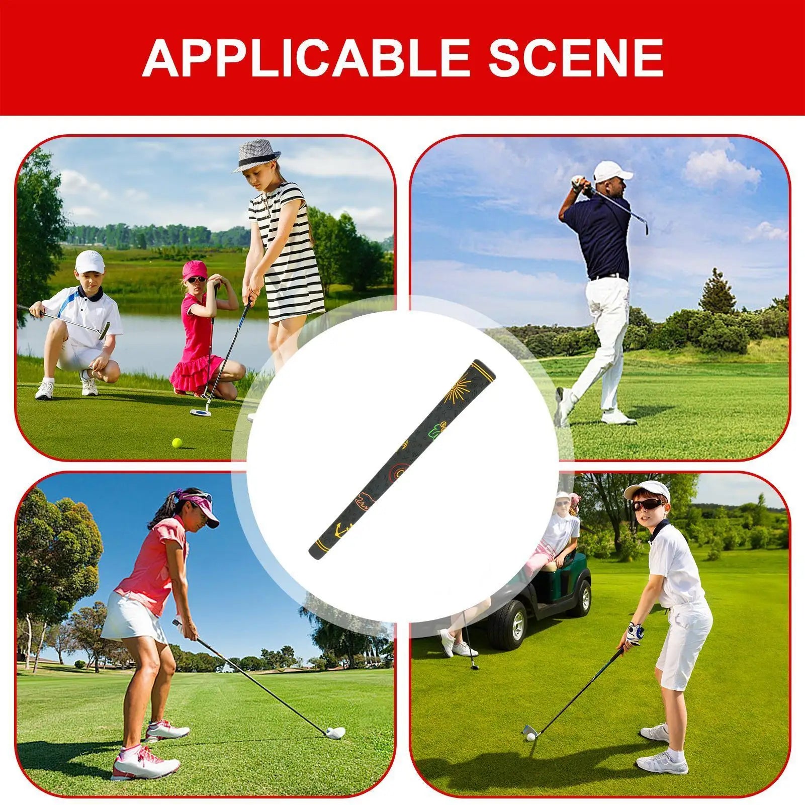 Golf Grip For Men High Feedback Golf Club Grip Shock-Absorbing Golf Grip Non-Slip Golf Rubber Grip Iron Golf Club Grip