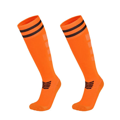 Towel Bottom Soccer Socks Breathable Knee High Training Long Stocking Adults Youths Kids Practical Competition Football Socks