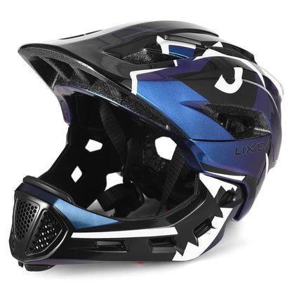 Kids Detachable Full Face Bike Helmet Ultralight Cycling Sports Safety Helmet for Skateboard Scooter Roller Skating