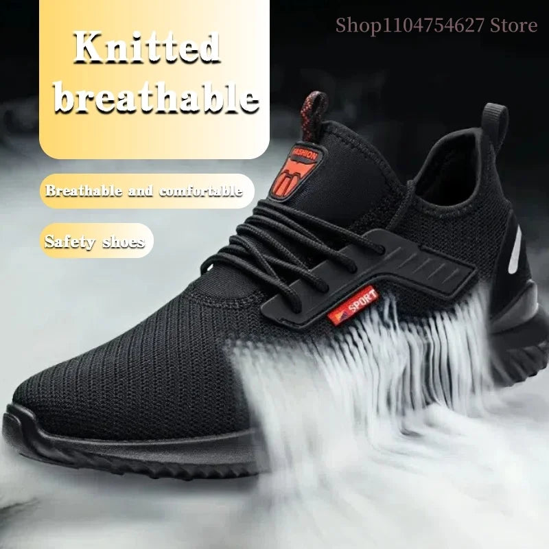 Work sports shoes Steel toe shoes Men's safety shoes Puncture-proof work shoes Boots Fashion durable shoes Safety protective sho