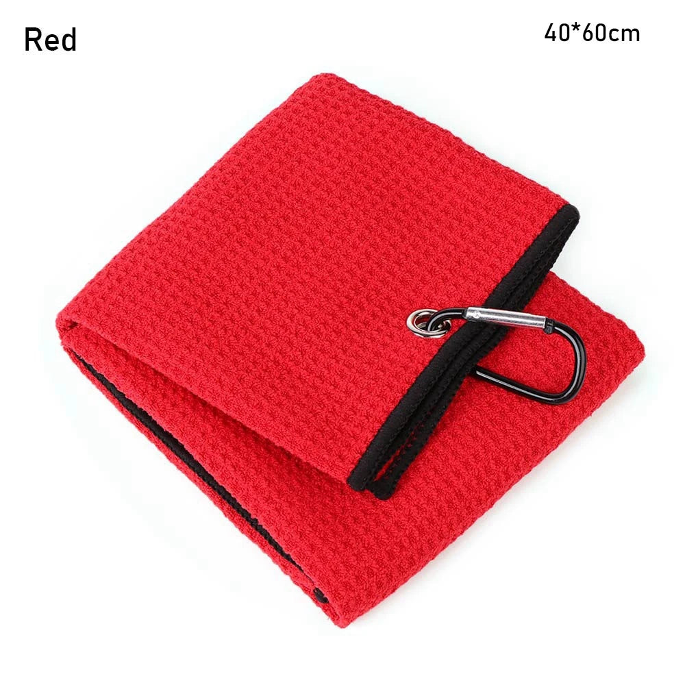8 Colors Balls Hands Microfiber With Carabiner Hook Golf Towel Cleaning Towels Cleans Clubs