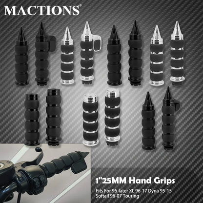 1" Motorcycle Hand Grips 25mm Handlebar Handle Bar For Harley Touring FLHR Softail Fat Boy Sportster XL 883 1200 Dyna For Honda