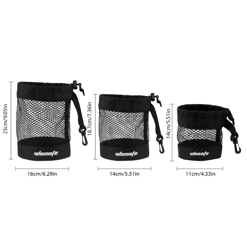1pc  Black Golf Ball Pouch Bag, with High Quality Mesh Nylon and Hanging Plastic Clip,Convenient To Hang On Golf Bag