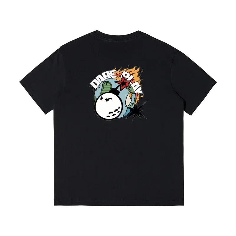 2024 New Men's Golf T-shirt Summer High Quality Pure Cotton  Men's and Women's Golf Wear Outdoor Short Sleeve Golf Shirt