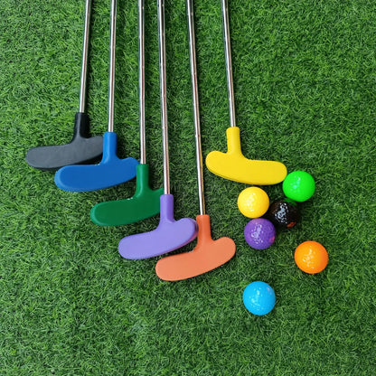 6pcs golf putter 6 balls , mini golf putter, rubber golf putter,kids putter high-quality materials, rubber head with zinc alloy