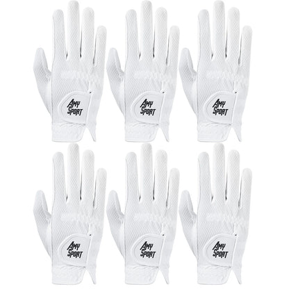 Golf Gloves Men Left Right Hand Rain Grip Hot Wet Weather Value 3/6 Pack, Men‘s Golf Glove All Weather Grip in S M M/L L XL