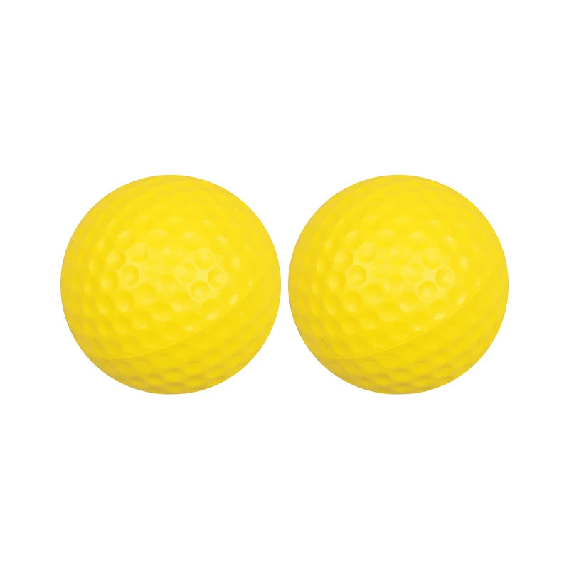 42.67mm Yellow PU Golf Training Balls Practice Balls for Beginners Pros High Quality Soft Surface Golf Balls Good Elasticity ZYF