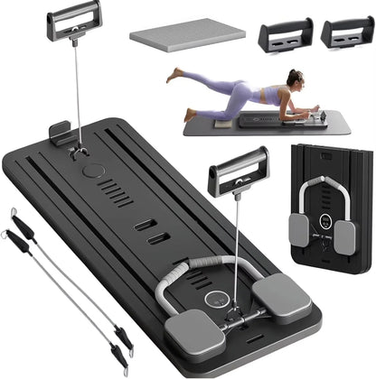 Multifunctional Abdominal Board Resistance Bands Hand Grips Fitness Plate Automatic Rebound Push Ups Stands Pilates Exercise
