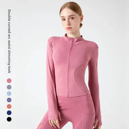 Tight Yoga Clothing Slimming Yoga Sports Jacket Jackets for Women Fit Coat Women Women Jacket Zippers Casual Wear Long Sleeve