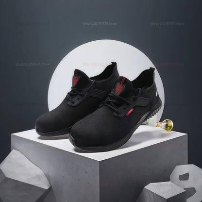 Men's work safety shoes Sports shoes Anti-puncture and anti-smash protection shoes Lightweight men's casual shoes Safety boots