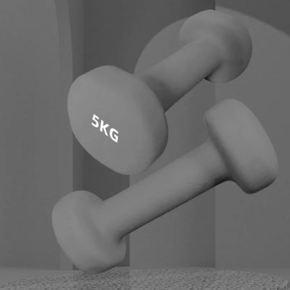 Yoga Flat Head Scrub Impregnated Plastic Dumbbells For Men And Women Home Exercise Sports Equipment Solid Cast Iron Dumbbells