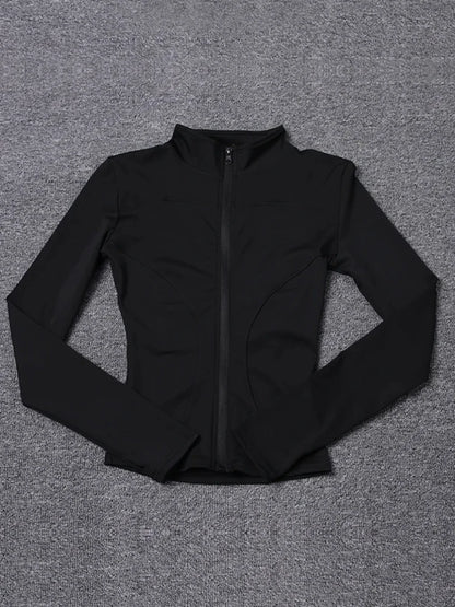 Sport Jacket Yoga Tops Women's Costume Long Sleeve Gmy Shirt Workout Coat Gym Training Woman Clothing Sportswear 2025 Summer