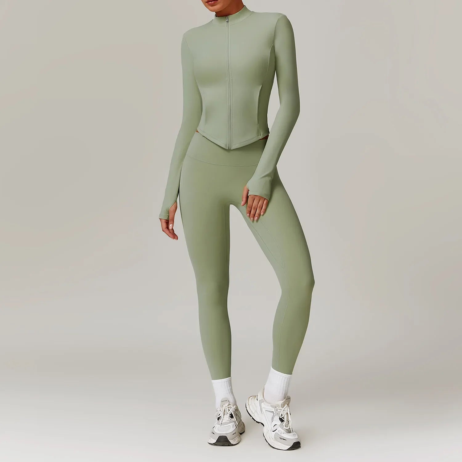 Fashion Yoga Suit Women Gym Sports Set Women Tracksuit Running Workout Sportswear Female Long Sleeve Sports Shirt Yoga Clothing