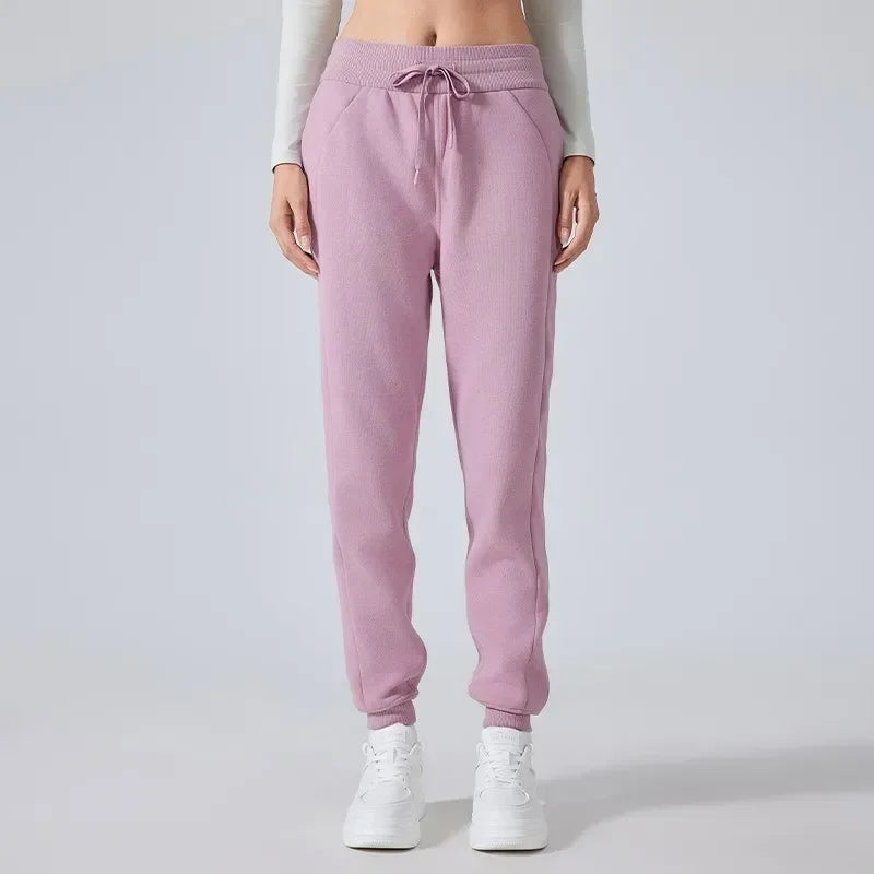 2025 Scuba Women's High Waist Sweatpants Yoga Clothing Autumn and Winter Women Fitness Exercise Cotton Blend Jogger Sweatpants