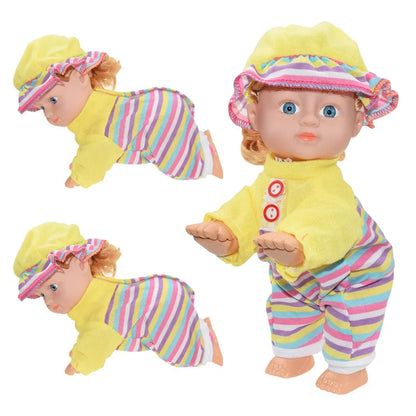 Electric crawling sound and light twisted buttocks doll cute children's doll