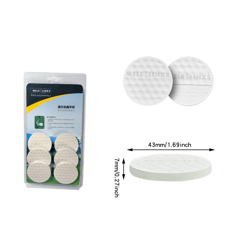 Golf Flat Ball Swing Practice Golf Balls Portable Flat Golf Balls Lightweight Golf Training Balls For Practice Indoor Outdoor