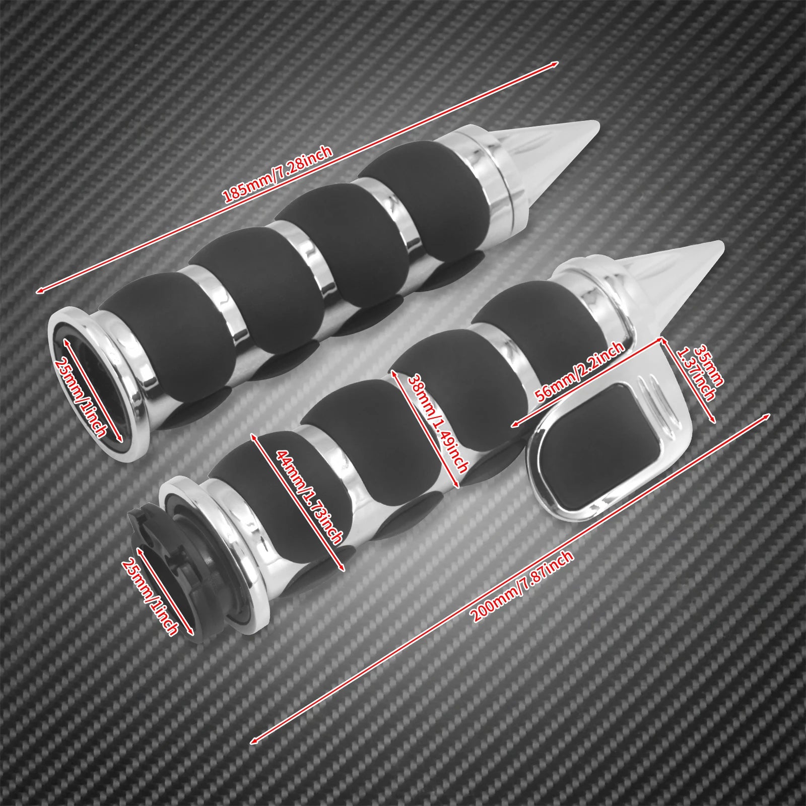 Motorcycle Hand Grips 1" 25mm Handlebar Handle Bar Universal For Harley Sportster XL1200 Touring Street Glide FLHR Dyna FXDL FLS