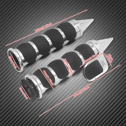 Motorcycle Hand Grips 1" 25mm Handlebar Handle Bar Universal For Harley Sportster XL1200 Touring Street Glide FLHR Dyna FXDL FLS