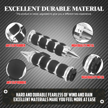 Motorcycle Hand Grips 1" 25mm Handlebar Handle Bar Universal For Harley Sportster XL1200 Touring Street Glide FLHR Dyna FXDL FLS