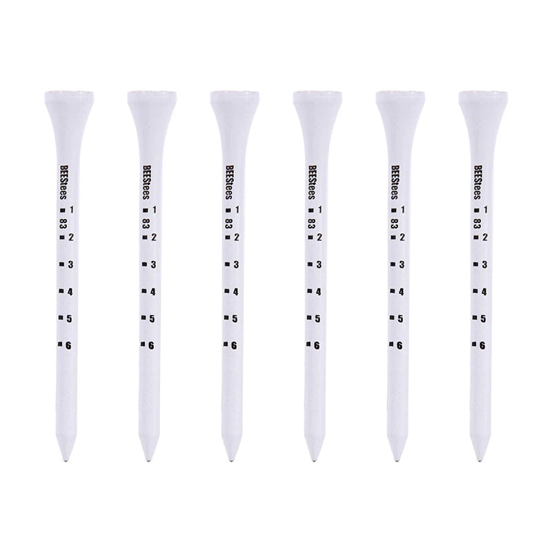 50PCS Professional Golf Tees 83mm White Golf Wood Tee Scale Golf Tees