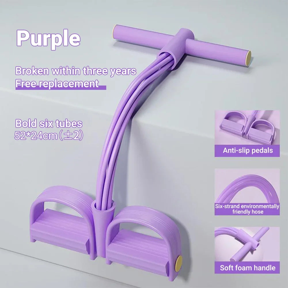 6-Tube Resistance Bands Yoga Pedal Puller