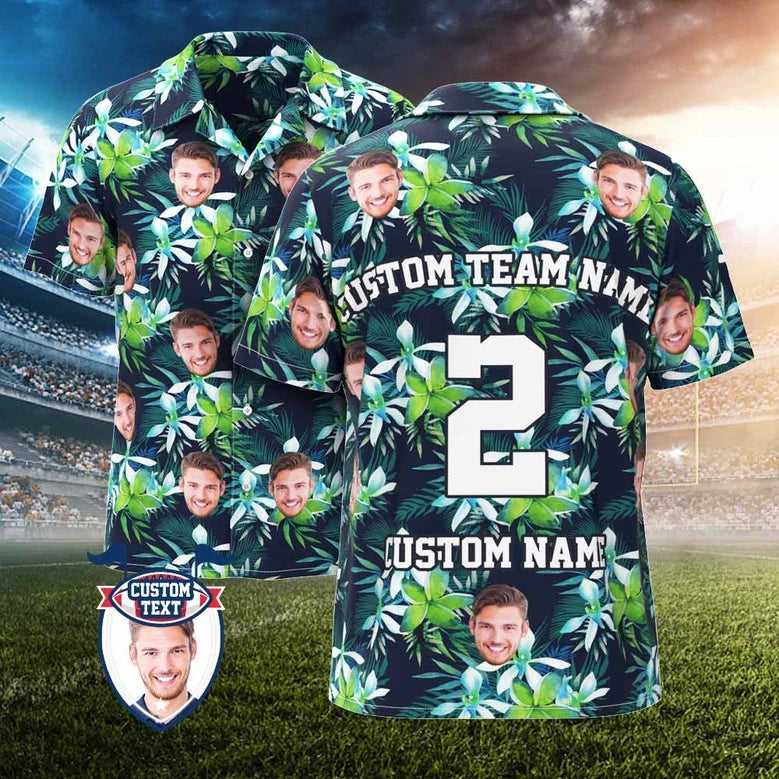 Custom Sports Soccer Team Uniform DIY Name 2025 Summer Male Clothing Outdoor Flower Personality Face Funny Shirts Blouse Tee Top