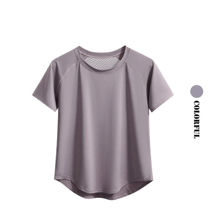 DRUR Yoga Tops Sportswear Woman Gym Shirts Breathable Quick Dry Short Sleeve Workout T Shirt Jogger Running T Shirt Yogawear New
