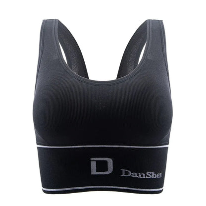 Women's Sports Letter Bras Fitness Seamless Plus Size Bra Tops Full Coverage Wireless Femme Bralette Bra