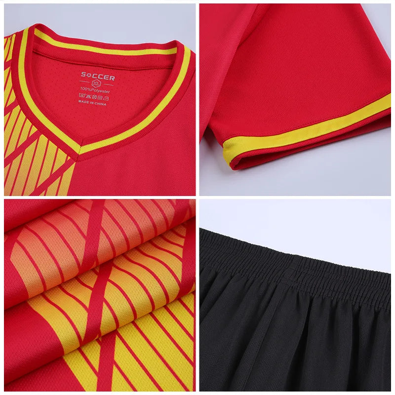 Children's Soccer Game Training Uniform Youth Team Uniform Set Infant Soccer Jersey with Quick-drying Soccer Uniform