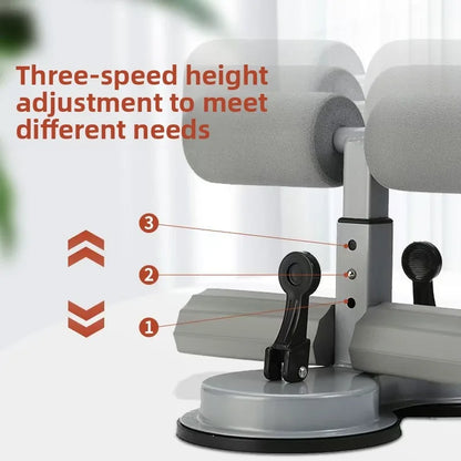 Sit-up aids double suction cups with drawstring fixed home midterm roll abdominal artifact fitness equipment for home use