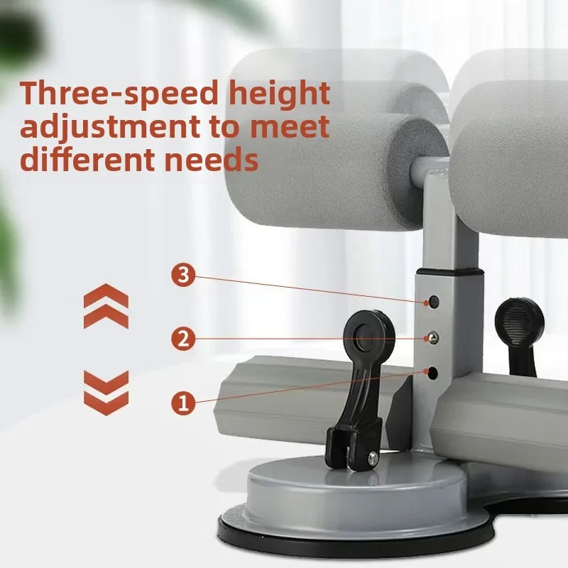 Sit-up aids double suction cups with drawstring fixed home midterm roll abdominal artifact fitness equipment for home use