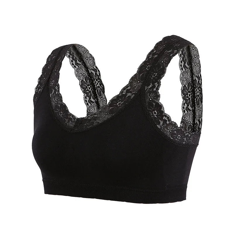 Lace Anti-slip Sports Bra Base Vest Top Sexy Push Up Bras For Women Beauty Back Wrap Chest Lingerie