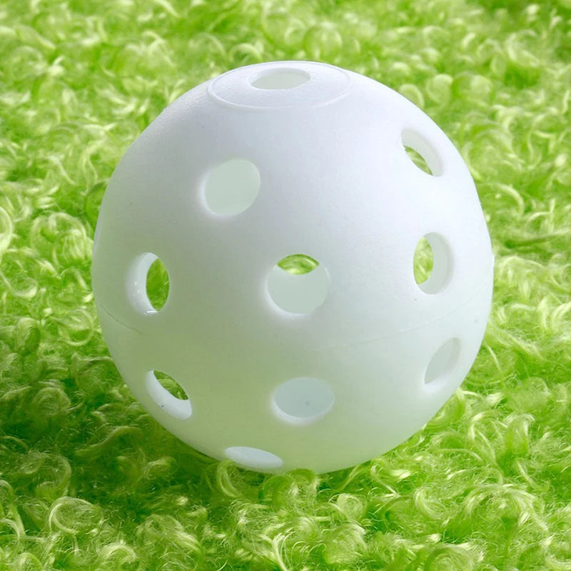 12Pcs Practice Golf Balls Hollow Plastic Golf Training Balls Colored Airflow Golf Balls Swing Practice Driving Range PE Toy Ball